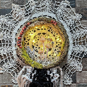 Mushroom Circle Wall Light- GOLD