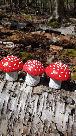 Mushroom Bottle Sculpture - Red Amanita - 1.5g