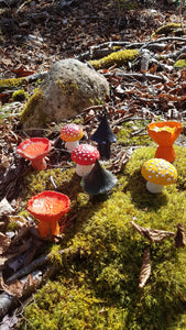 Mushroom Bottle Sculpture - Watermelon Chanterelle- 1g