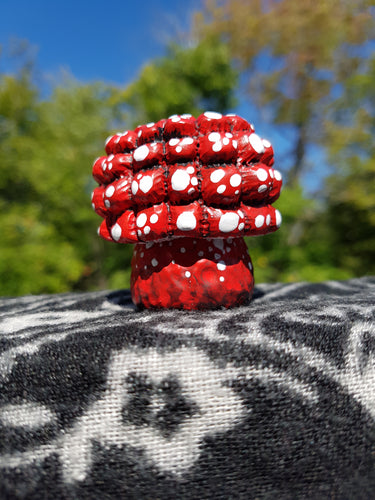 Mushroom Bottle Sculpture - Red - .5g