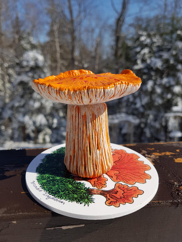 Mushroom Bottle Sculpture - Orange Ridge - 2g