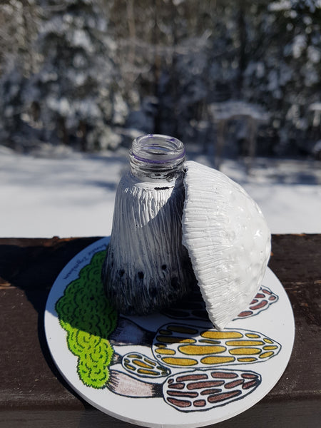 Mushroom Bottle Sculpture - White - 2g